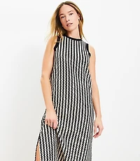 LOFT Beach Zig Zag Crochet Midi Dress