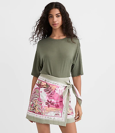 Petite Linen Blend Modern Tee
