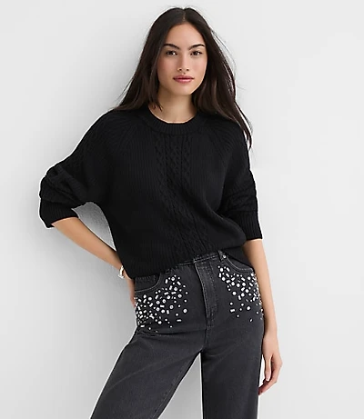 Ribbed Cable Sweater