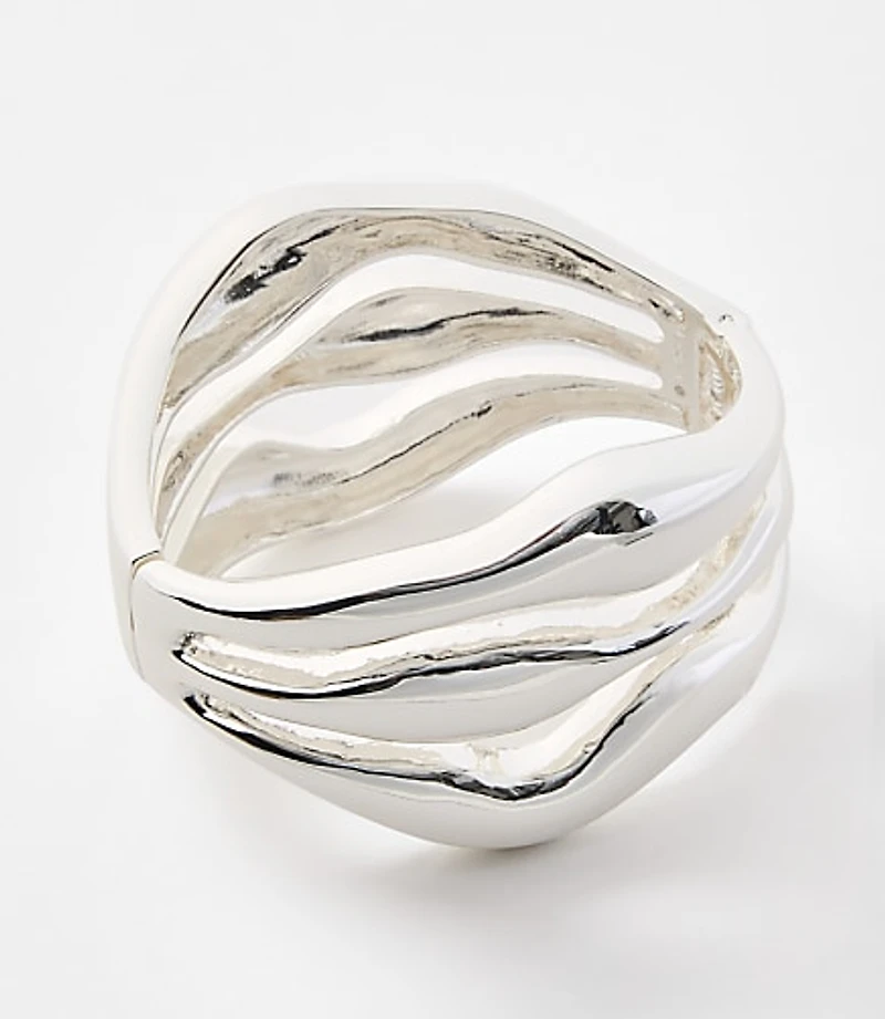 Sculpted Metallic Cuff Bracelet