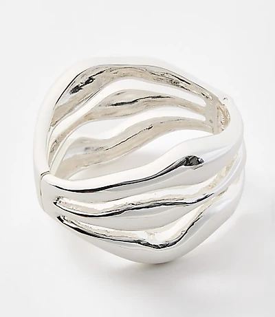 Sculpted Metallic Cuff Bracelet