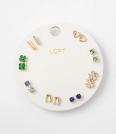 Lucky Clover Stud Earring Set