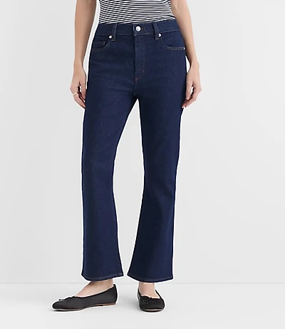 Rivete Tall Curvy High Rise Kick Crop Jeans Nova Wash