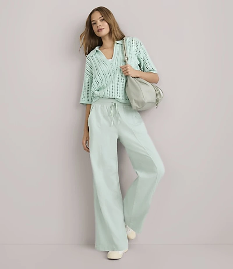 Petite Lou & Grey Softened Denim Wide Leg Pants