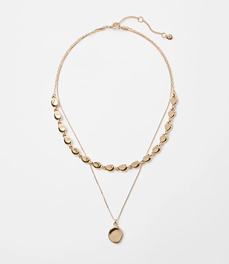 Coin Layered Statement Necklace