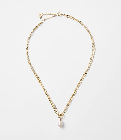 Pearlized Layered Necklace