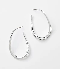 Modern Teardrop Hoop Earrings