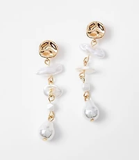 Mother Of Pearl Linear Statement Earrings