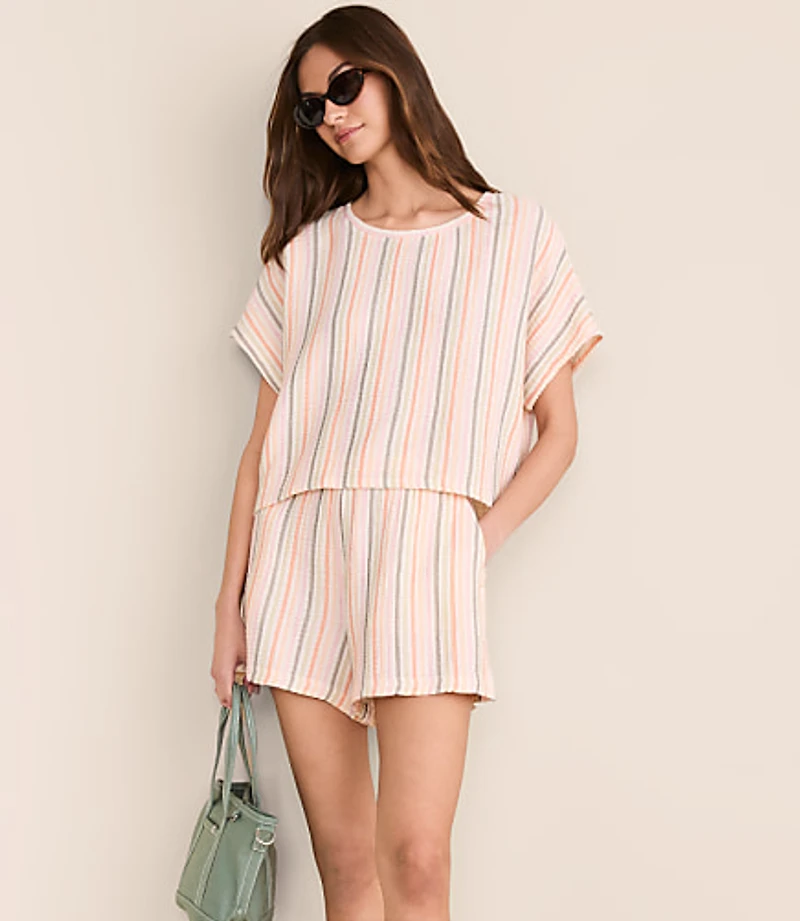Lou & Grey Striped Triple Cloth Shorts