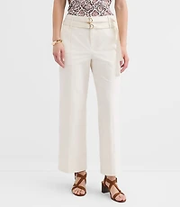 Petite Curvy Double Belted Wide Leg Pants