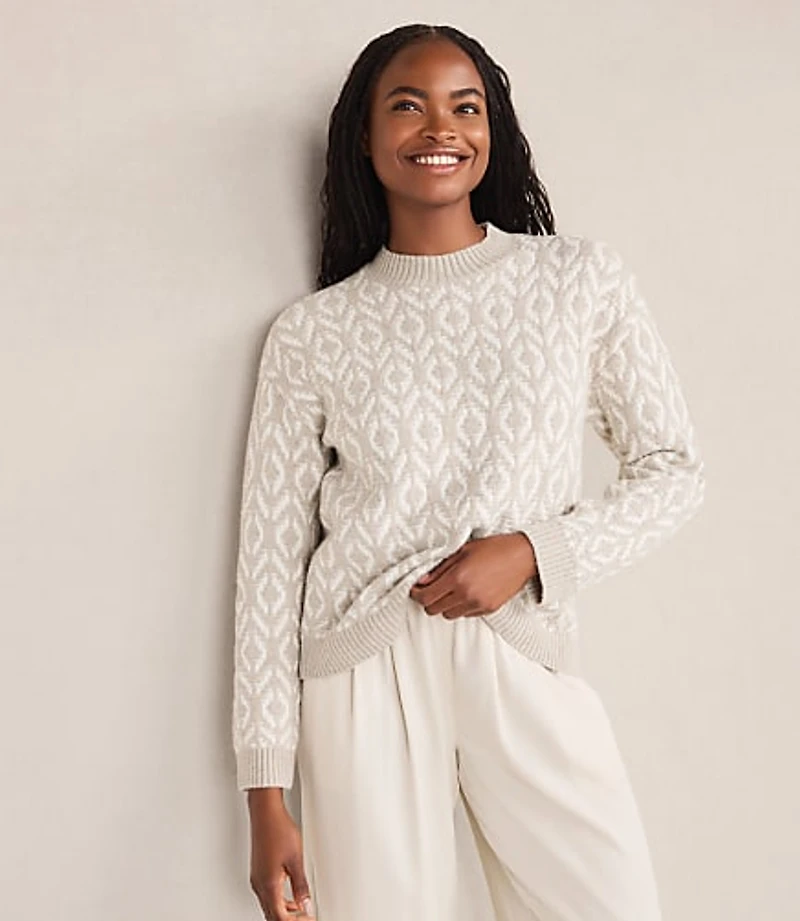 Haven Well Within Organic Cotton Blend Diamond Stitch Sweater