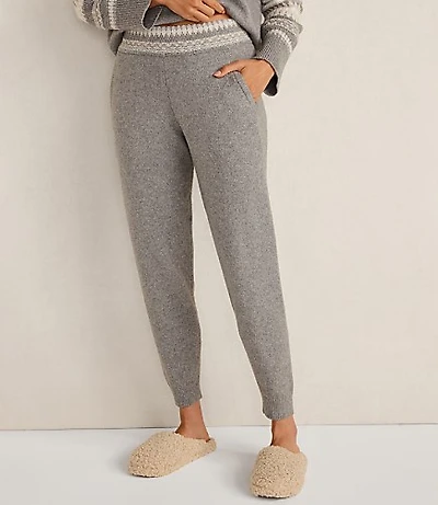 Haven Well Within Organic Cotton Blend Nostalgic Fair Isle Joggers