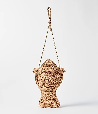Fish Raffia Bag