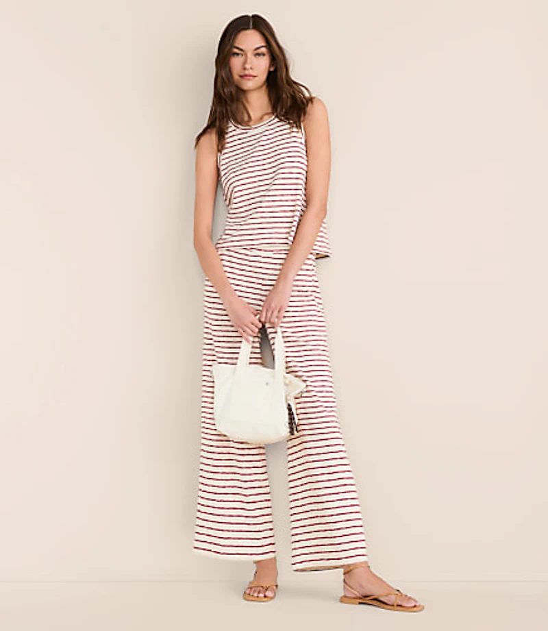Lou & Grey Striped Wide Leg Crop Pants