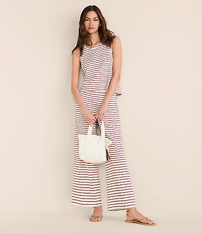 Lou & Grey Striped Wide Leg Crop Pants