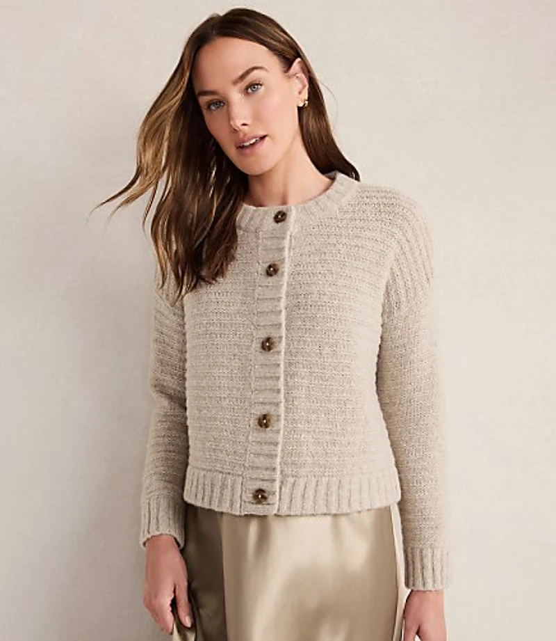 Haven Well Within Merino Wool Cashmere Link Stitch Cardigan