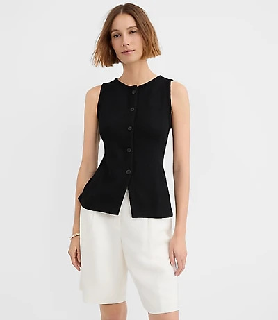 Petite Textured Knit Vest