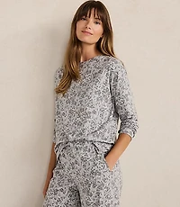 Haven Well Within Organic Cotton Jersey Muted Floral Bateau Neck Tee