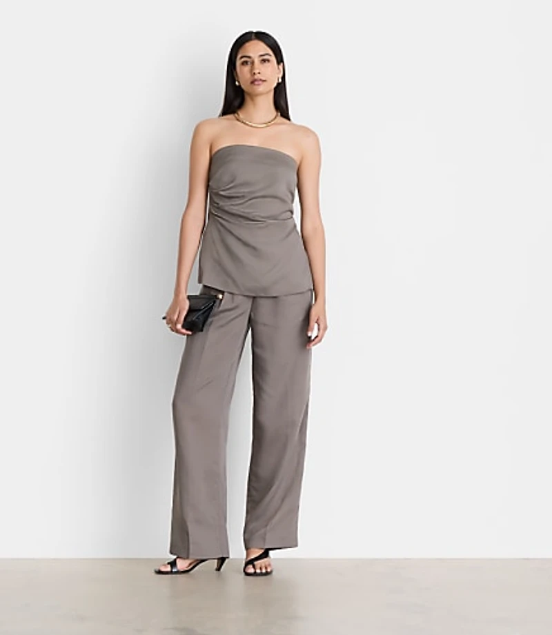 Petite LOFT Versa Luxe Lyocell Linen Straight Pants