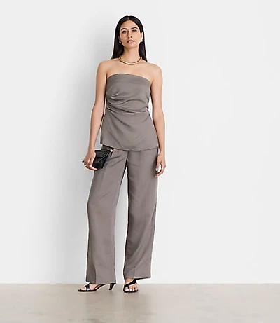 Petite LOFT Versa Luxe Lyocell Linen Straight Pants