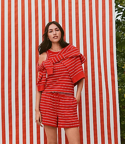 Lou & Grey Striped Terrysoft Shorts