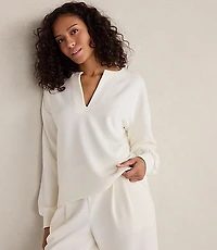 Haven Well Within Double Knit Split Neck Top