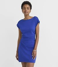 Petite Ruched Wedge Mini Tee Dress
