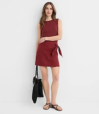 Linen Cotton Wrap Skort