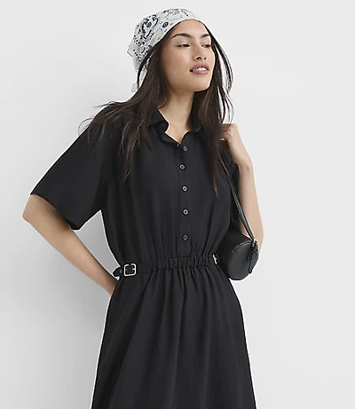 Double Buckle Shirtdress