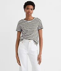 Petite Striped Everyday Crew Tee