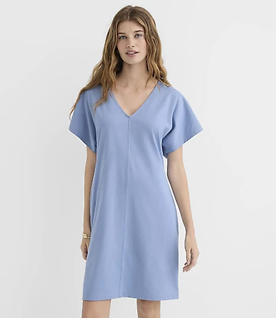 Dolman Mini V-Neck Tee Dress
