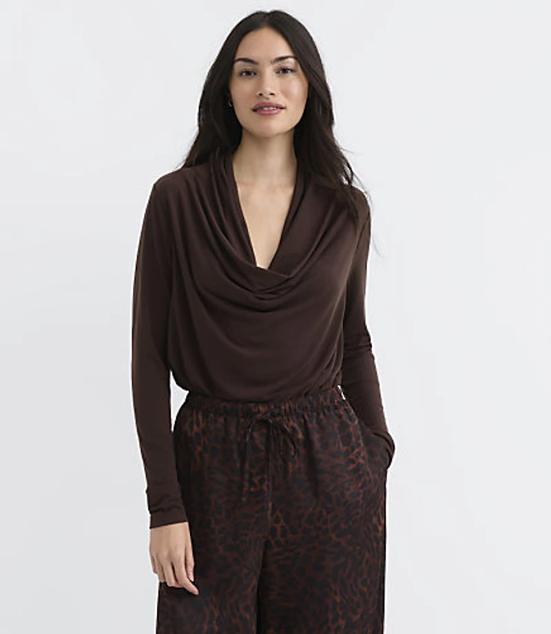 Drapey Cowl Neck Top