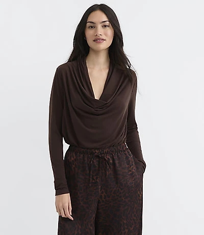 Drapey Cowl Neck Top
