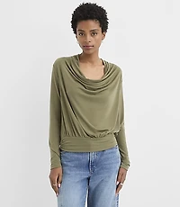 Drapey Cowl Neck Top