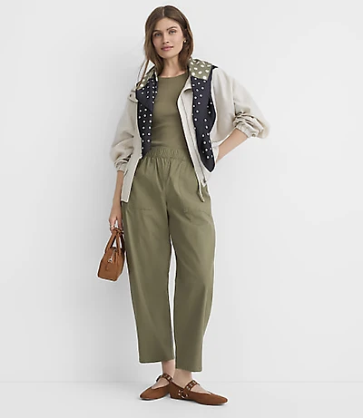 Utility Pull On Barrel Pants Twill