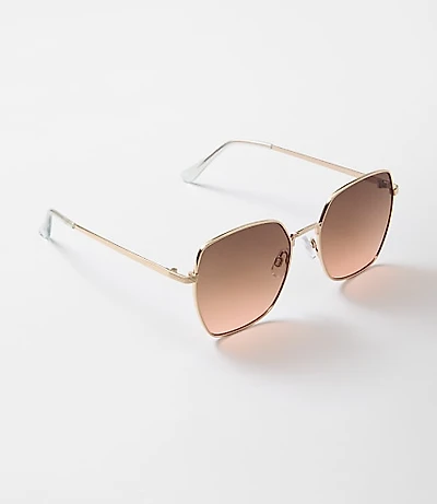 Modern Metal Square Sunglasses