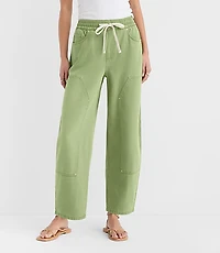 Rivete Tall Curvy Utility High Rise Pull On Jeans Shale Green
