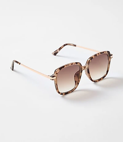 Metal Rim Square Sunglasses