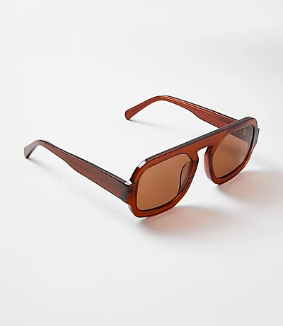 LOFT Versa Modern Aviator Sunglasses