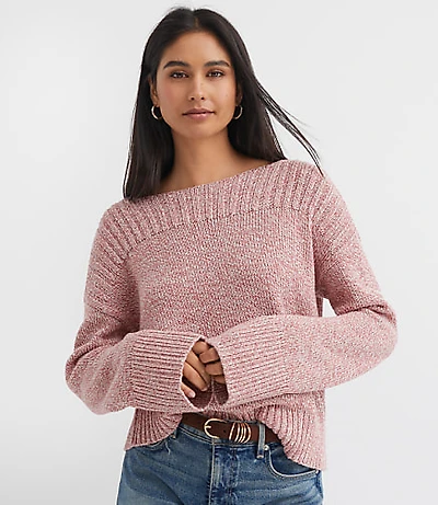 Ribtrim Boatneck Sweater