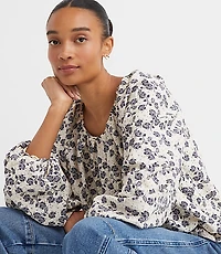 Floral Bubble Blouse