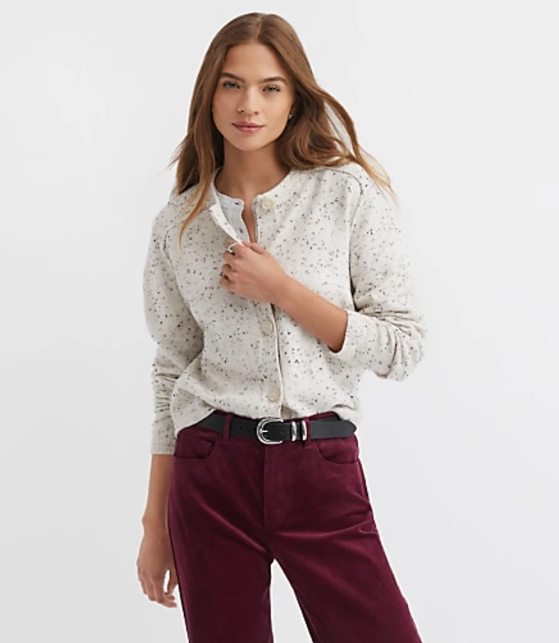 Flecked Saddle Sleeve Cardigan