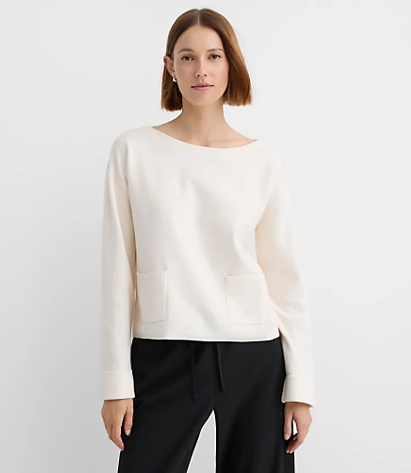 Boatneck Pocket Sweater