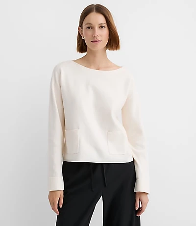 Boatneck Pocket Sweater