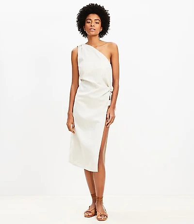 LOFT Beach One Shoulder Sarong Dress