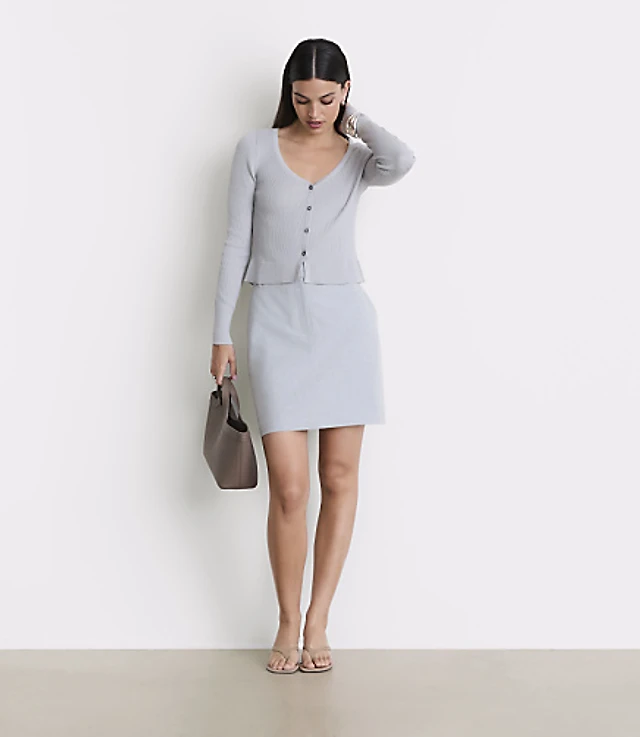 LOFT Versa Ribbed V-Neck Cardigan