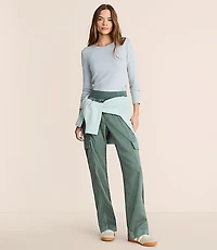 Lou & Grey Washed Twill Straight Leg Cargo Pants