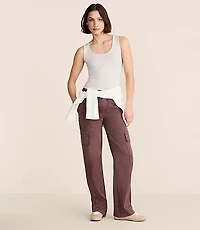 Lou & Grey Washed Twill Straight Leg Cargo Pants