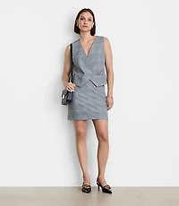 LOFT Versa Plaid Seasonless Stretch Wrap Vest