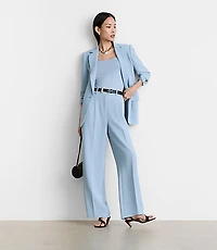 LOFT Versa Crepe Drape Pleated Relaxed Straight Pants